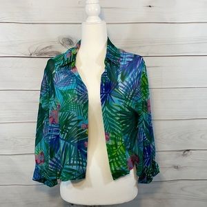 Maggy London 100% Silk Open Front Blazer